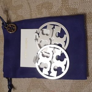 Tory Burch Matte Miller Hoops NEW WITH DUST BAG EARRINGS